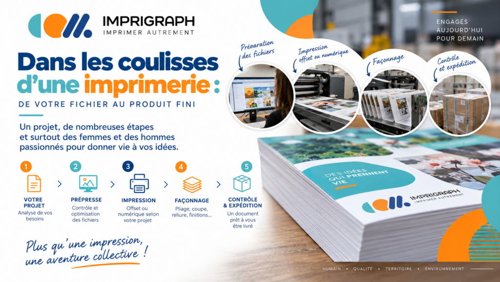 Dans les coulisses de l’imprimerie Imprigraph, du fichier PDF au produit imprimé fini